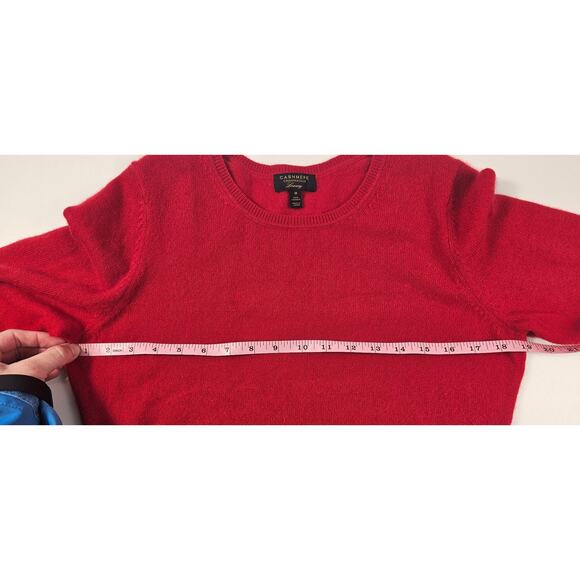 100% Cashmere charter club red M long sleeve winter warm minimalist lightweight - Picture 7 of 7